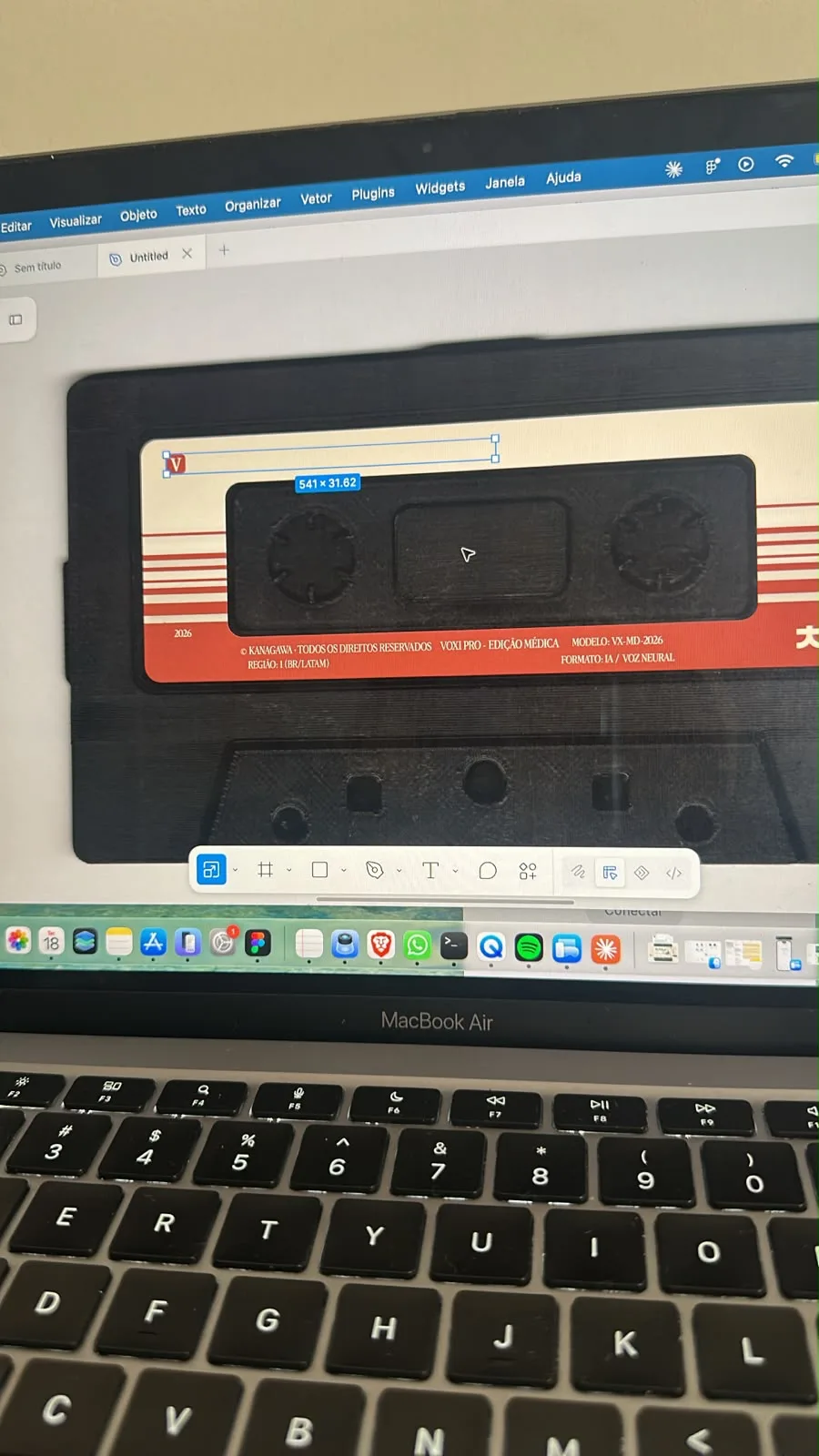 Sticker on the case